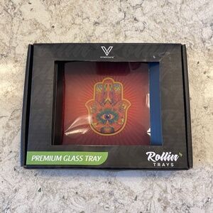 Premium‎ Glass Tray - Rollin Trays -Hamasa Red